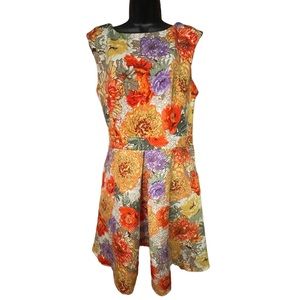 Floral Sleeveless Dress - Multicolor